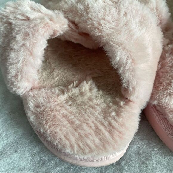 Koolaburra UGG Ballia Fur Slides Pink Women Size 8 Fuzzy Slip On Shoes Slippers - Picture 6 of 7